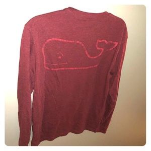 🐳 VINEYARD VINES LONG SLEEVE TEE MAROON SZ XS